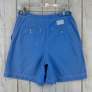 VTG Lauren Ralph Lauren Blue Cotton Adjustable Waist Bermuda 7" Shorts Size 4